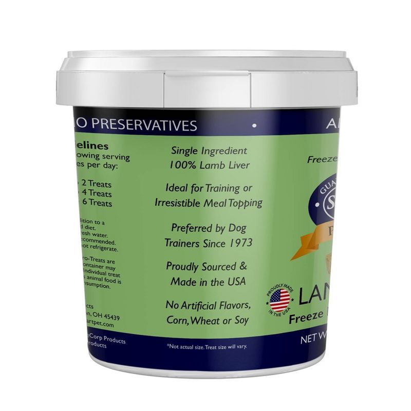 Stewart Freeze-Dried Lamb Liver Jerky Dog Treats - 3oz Tub