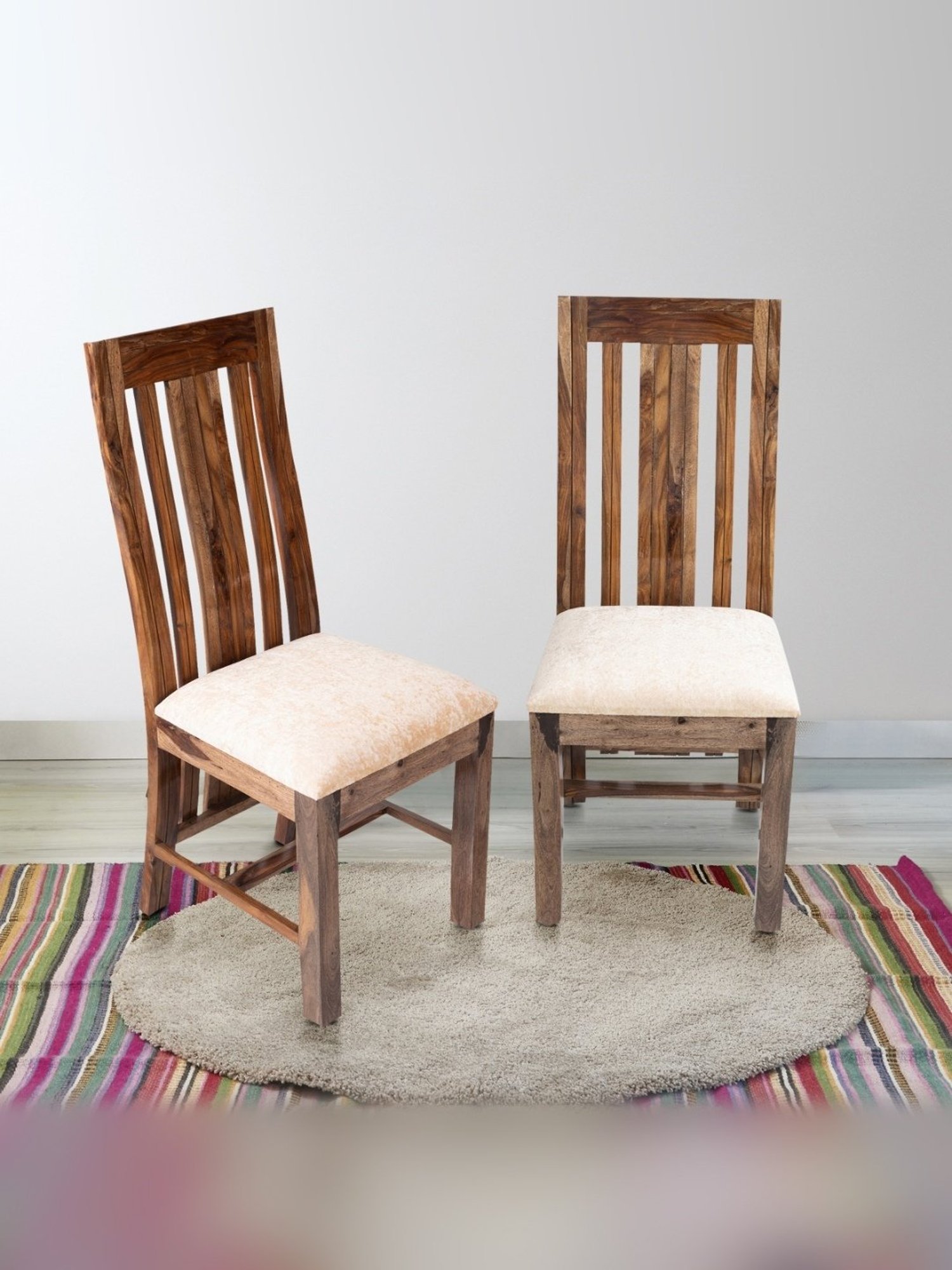 Durian Elanor Modern Brown & Beige Premium Leatherette Dining Chair