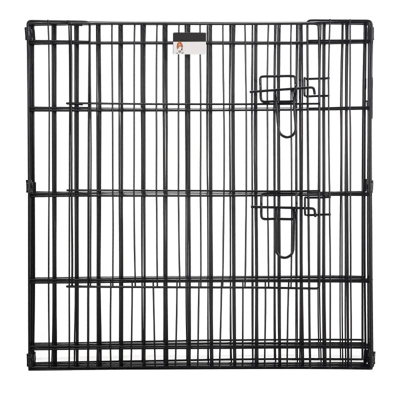 dbest products Pet Smart Cart Carrier Crate Kennel Cage Bag with Wheels and Padded Bed for Airline Airplane Travel with Cats and Dogs, Large (Black)