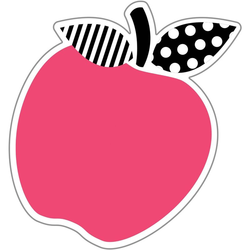 Schoolgirl Style 36pc Black, White and Stylish Brights Apples Cut-Outs 5.15" x 5.47"