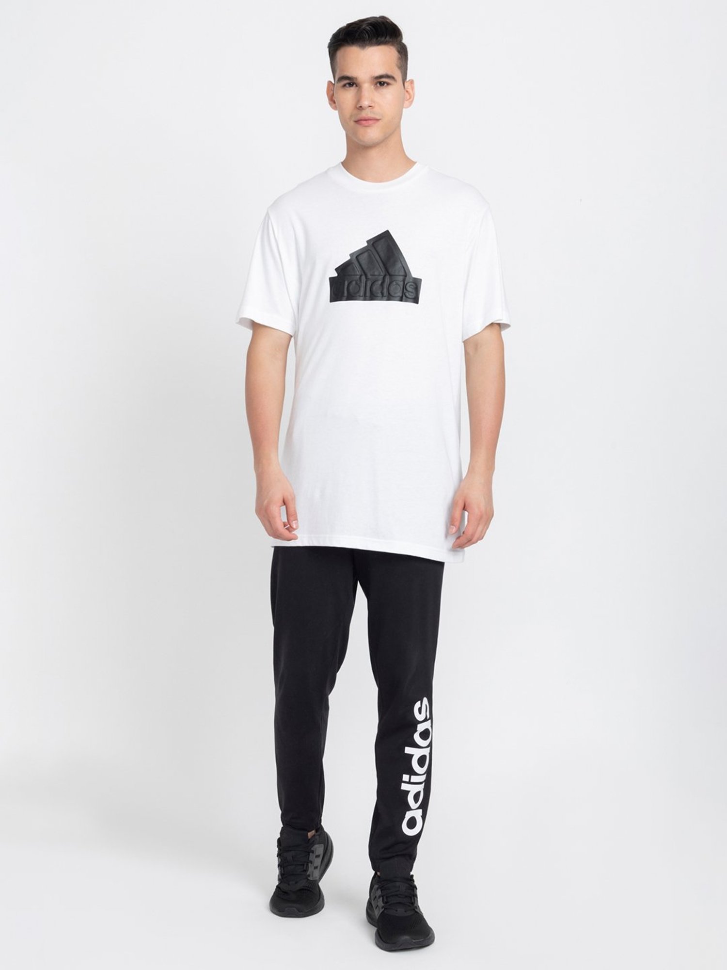 adidas White Loose Fit Future Icons Cotton Crew T-Shirt