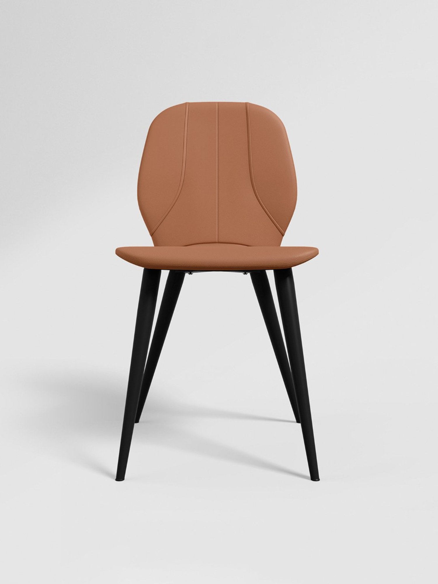 Durian Elanor Modern Brown & Beige Premium Leatherette Dining Chair