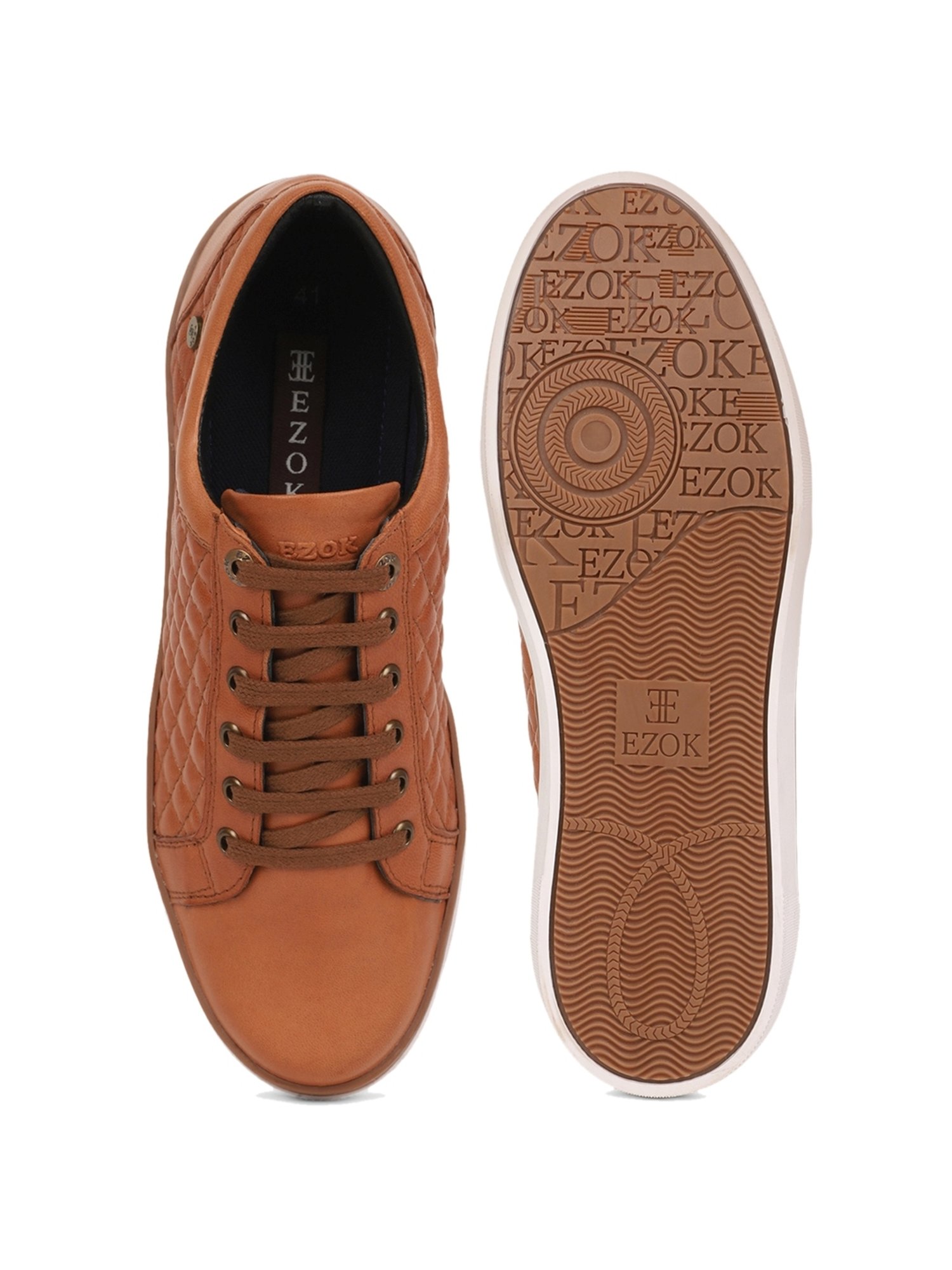 EZOK Men's Tan Casual Sneakers