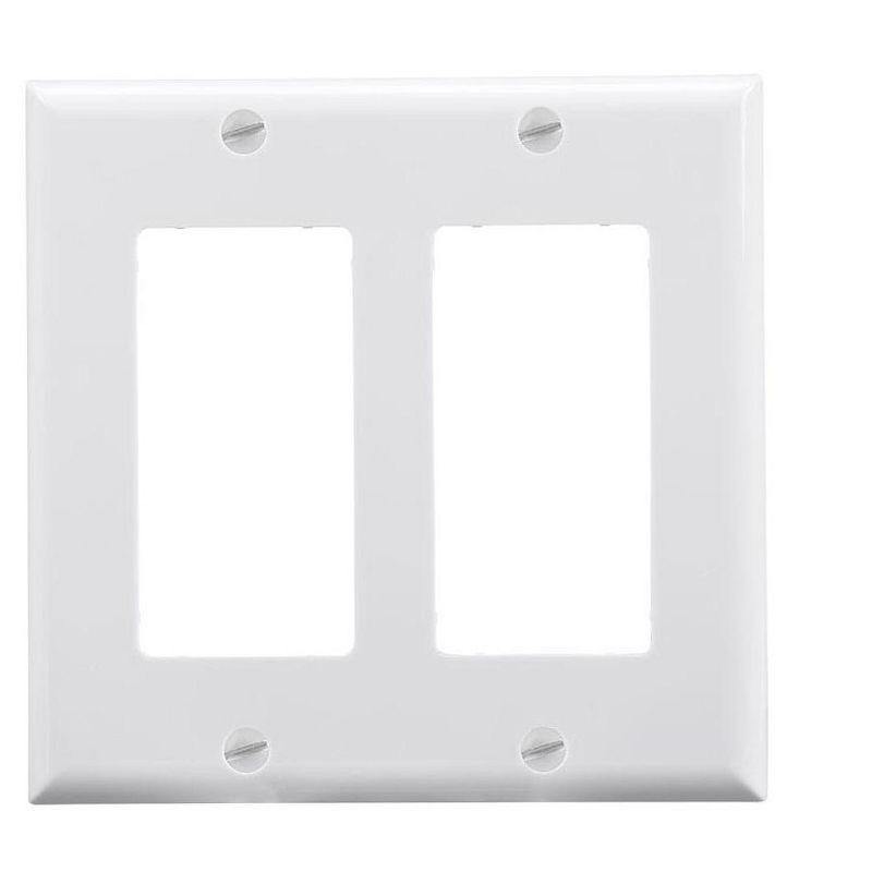 Franklin Brass Classic Beadboard Double Duplex Wall Plate White
