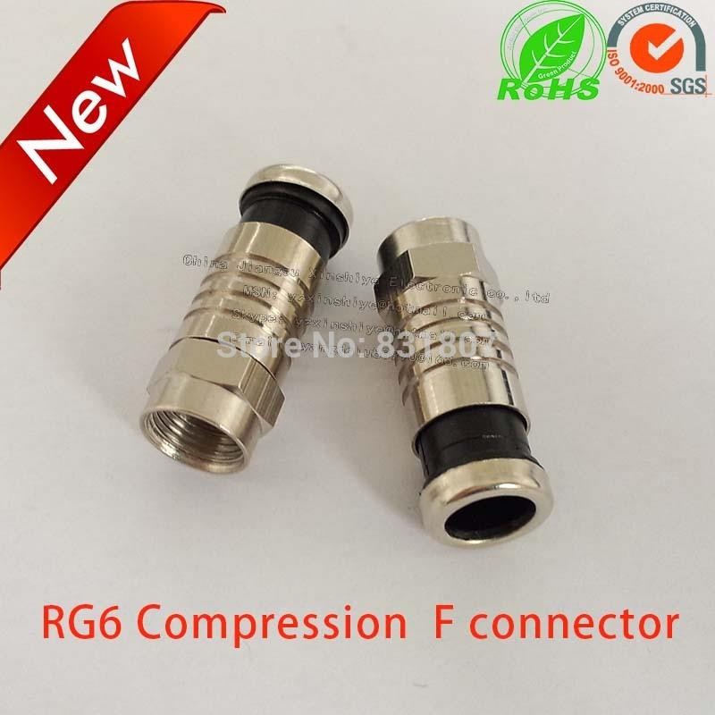 RG6 Coax compression cable f connector RG6 waterproof f-type plug RF coaxial connector RG59 RG6 RG11 f adapter Coax compression