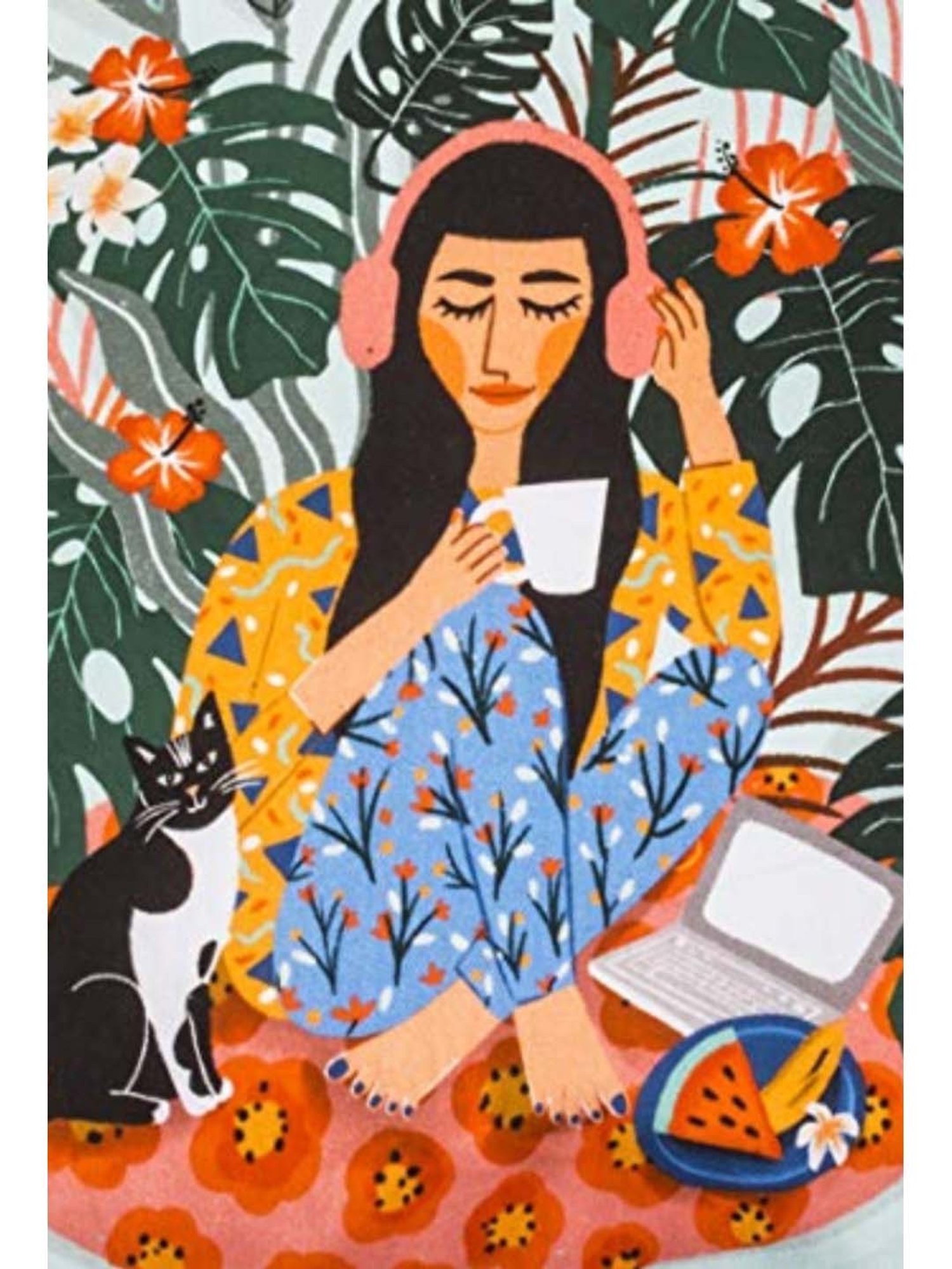 Swayam Red & White Cotton 60 cm x 60 cm Cushion Covers - Set of 5