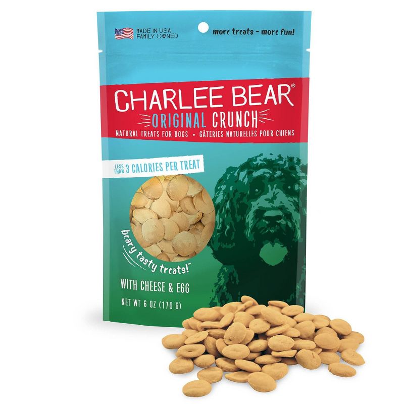 Charlee Bear Original Crunch Egg and Cheese Dog Treats - 6oz