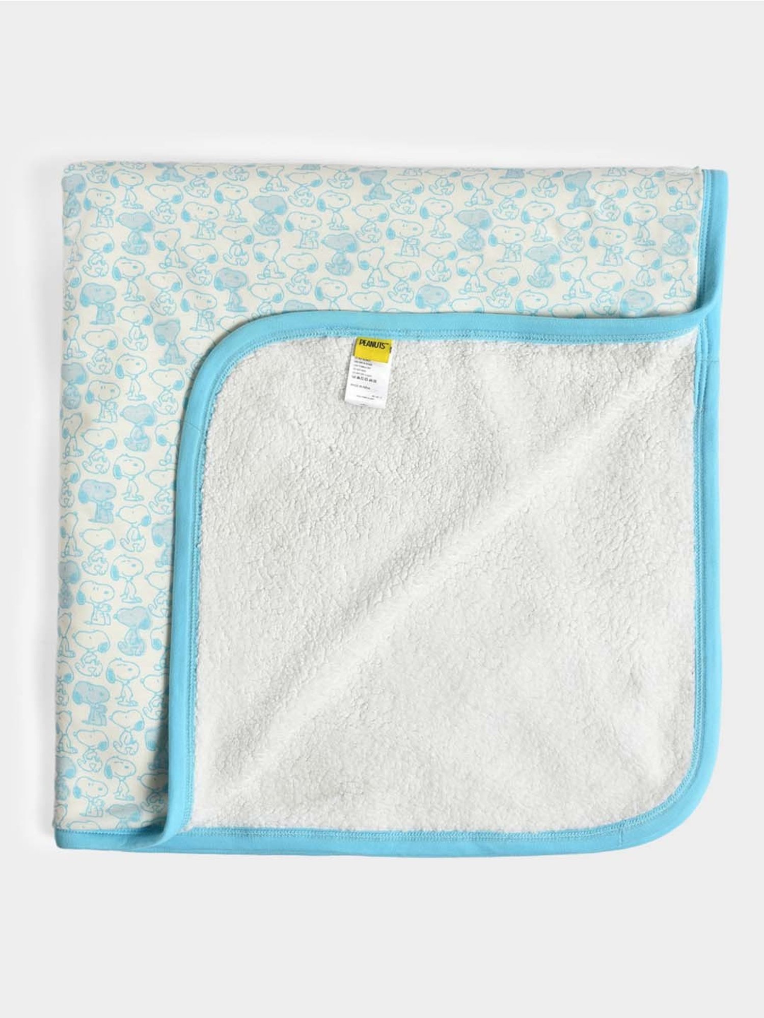MiArcus Peanuts Snoopy Blue Cotton 160 GSM Knitted Baby Blanket