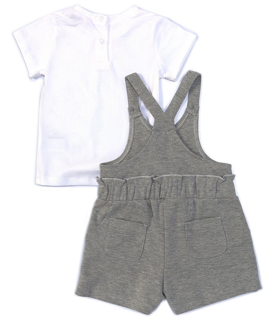 Habitual Baby Girls 12-24 Months Short-Sleeve Tee & Paperbag-Waist Shortall Set
