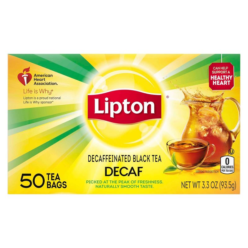 Lipton Decaffeinated Black Tea Bags - 50ct