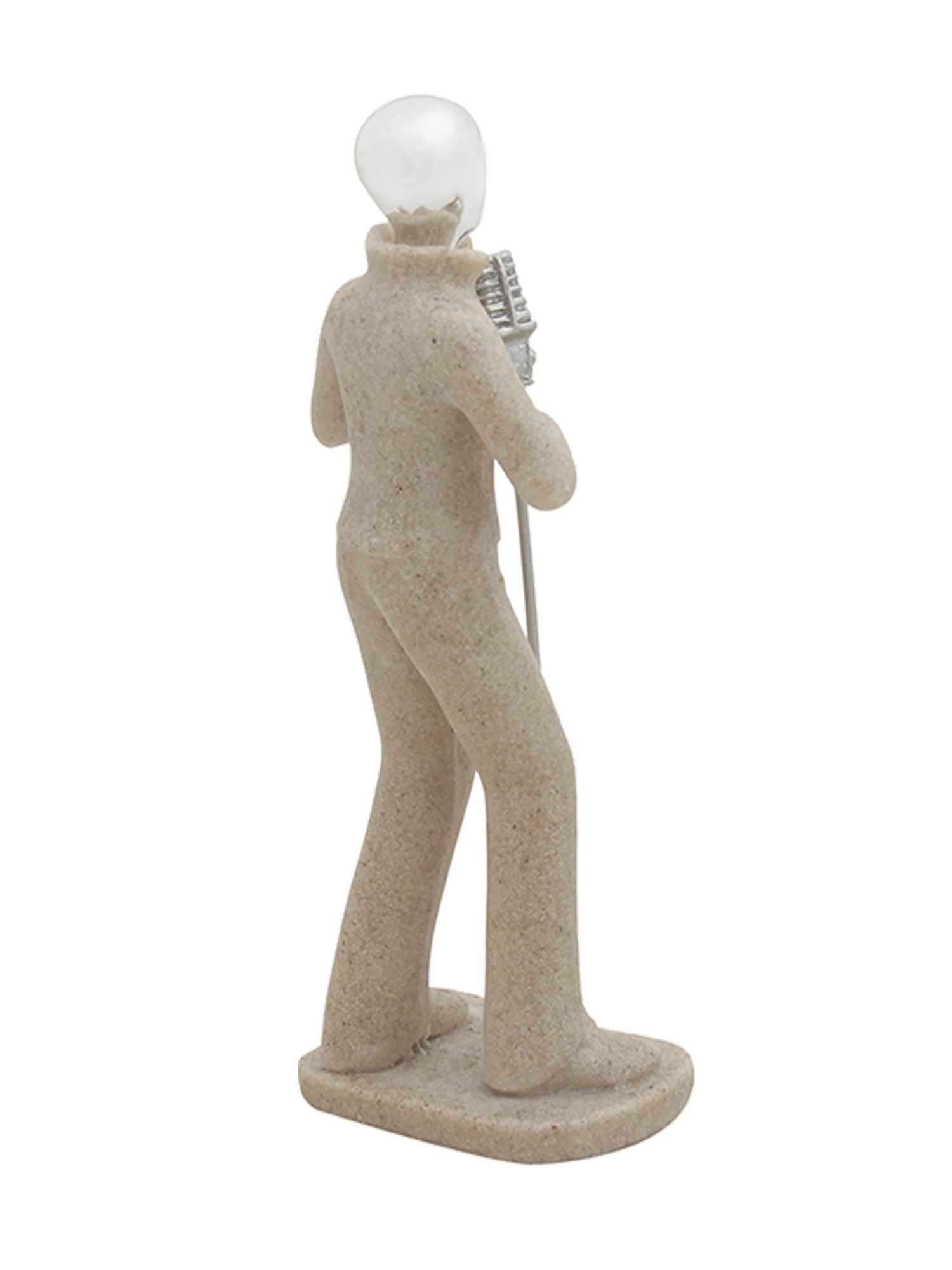 Tayhaa Lilac Polyresin Stone Finish Musician Showpiece - Set of 1