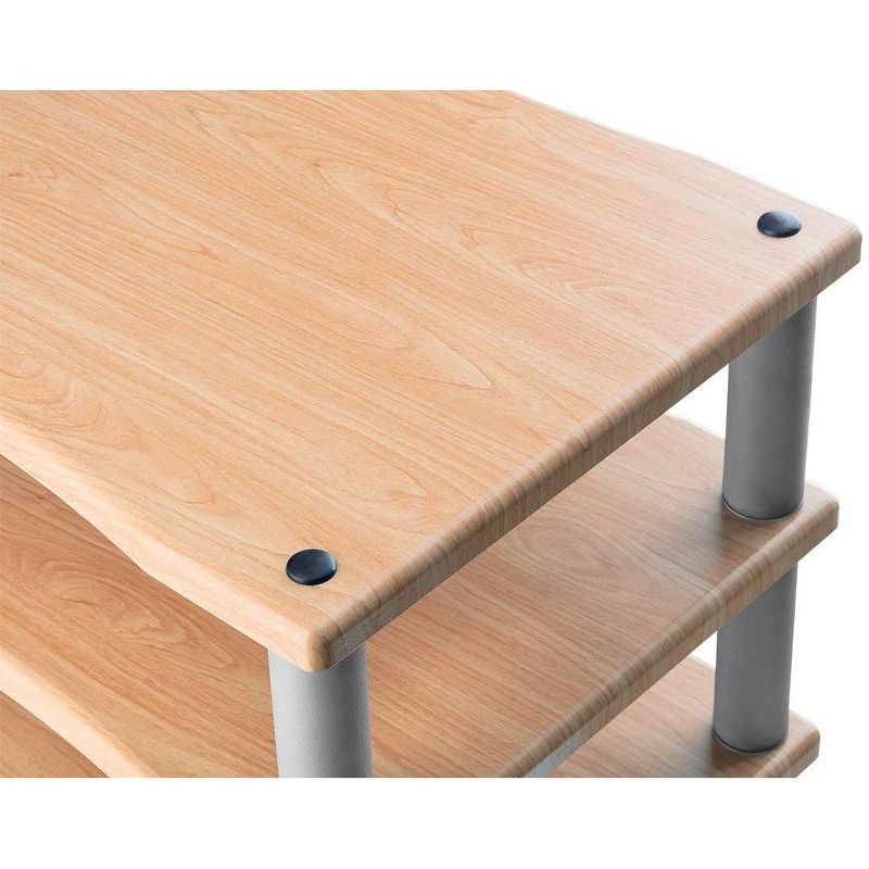 Monolith 4 Tier Audio Stand XL - Maple, Open Air Design, Each Shelf Supports Up to 75 lbs., Perfect Way to Organize AV Components