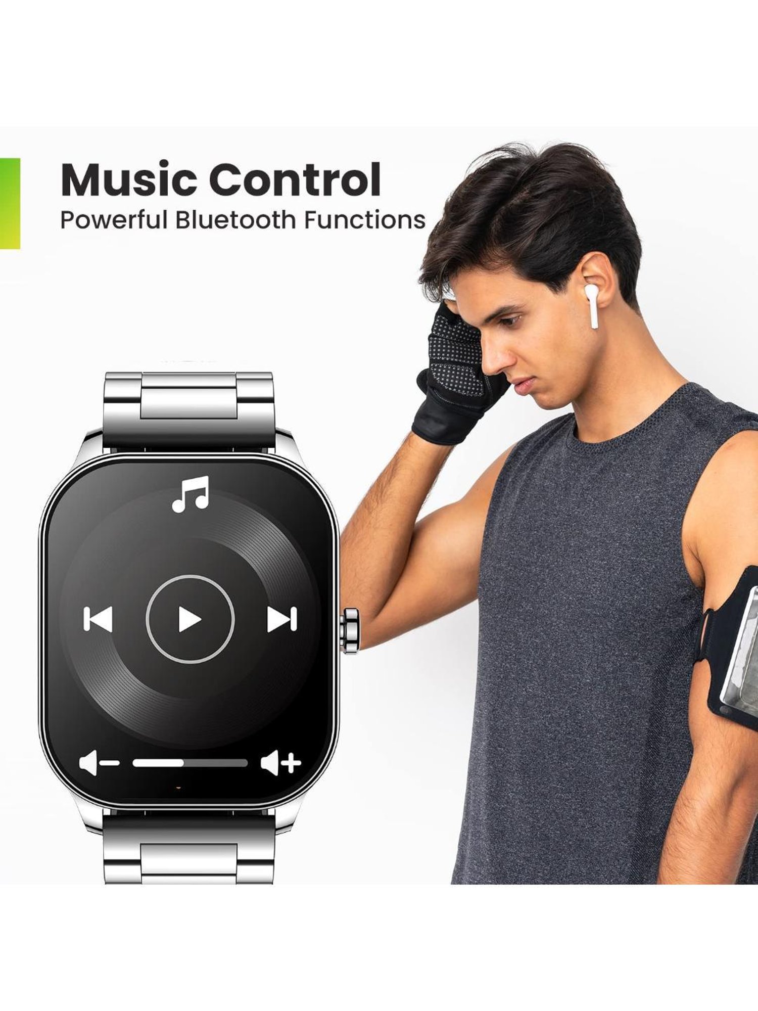 Amazfit Pop 3S BT Calls Smartwatch with 1.96 AMOLED Display & AI Voice Assistance (Metallic Silver)