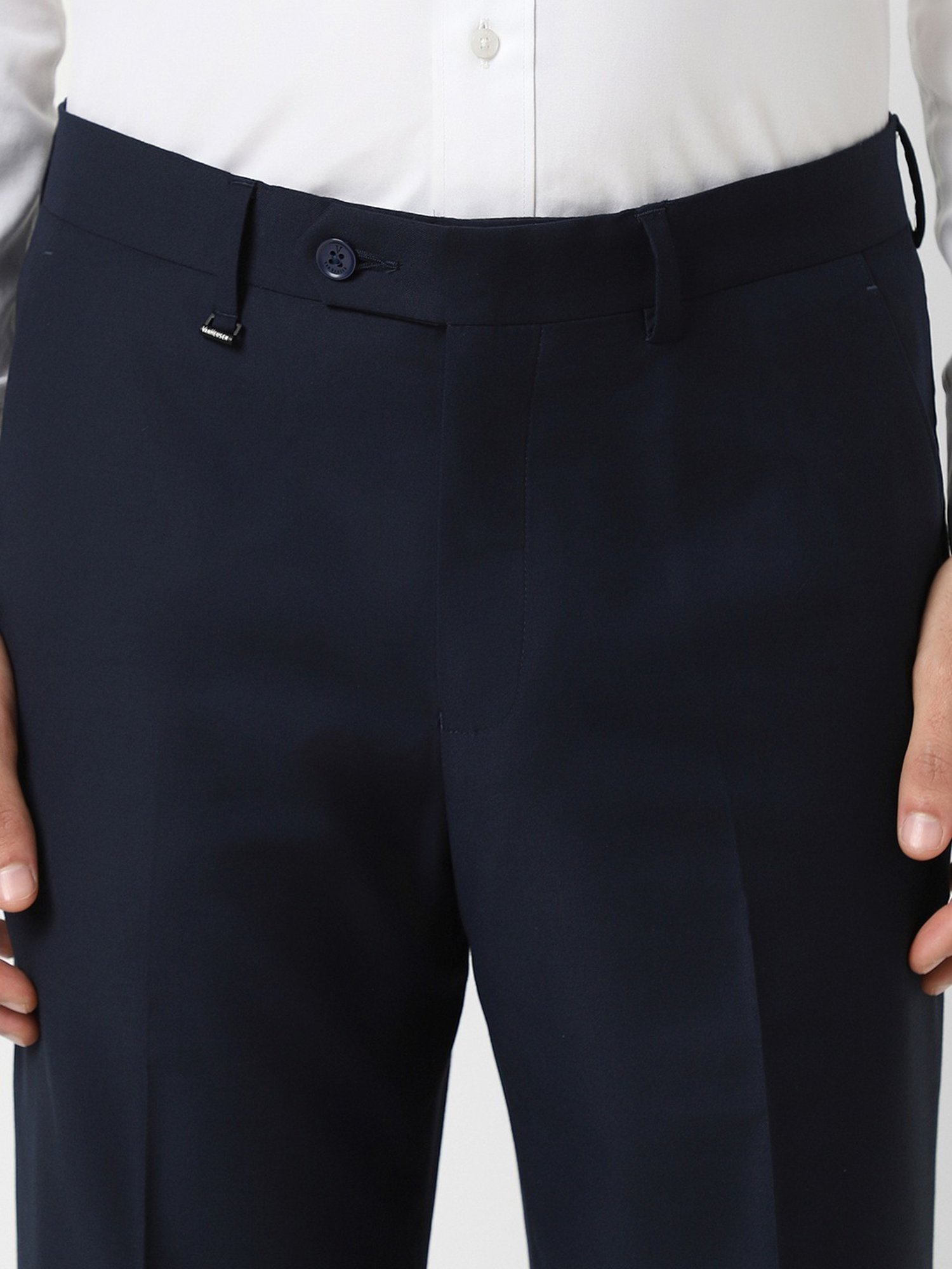 Van Heusen Navy Regular Fit Trousers