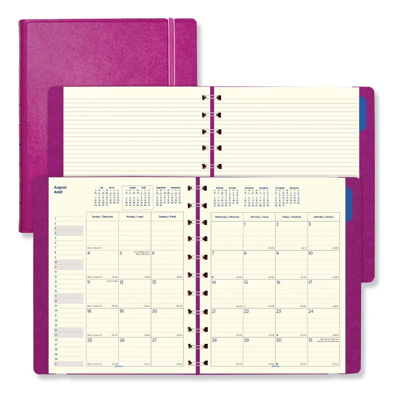 Filofax C1811003 Monthly Planner, 10 3/4 x 8 1/2, Fuchsia, 2019-2020