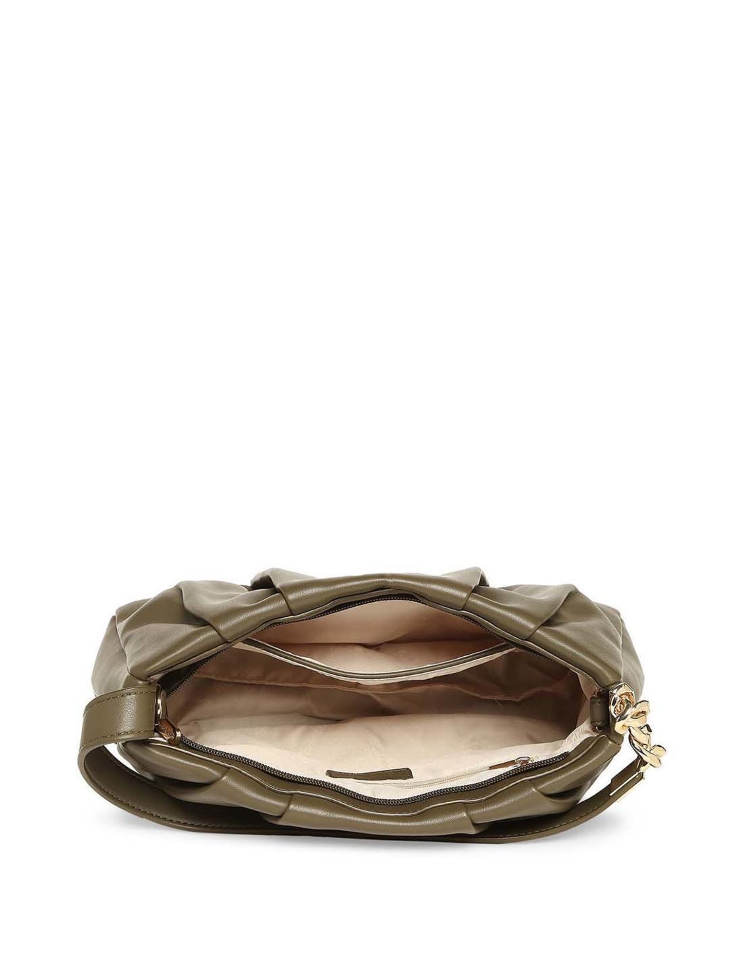 Marina Galanti Olive Textured Medium Baguette Bag