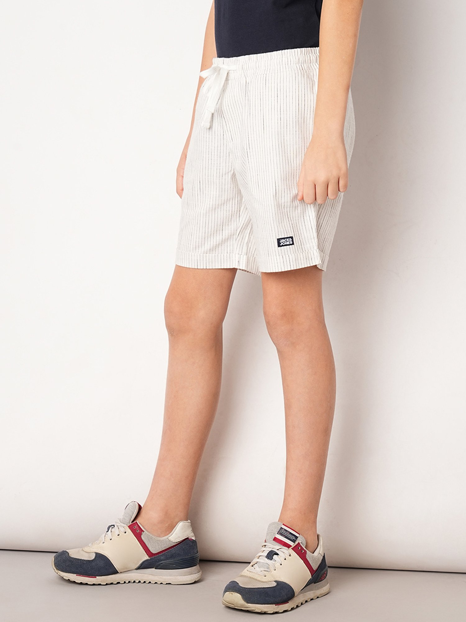 Jack & Jones Junior White Striped Shorts