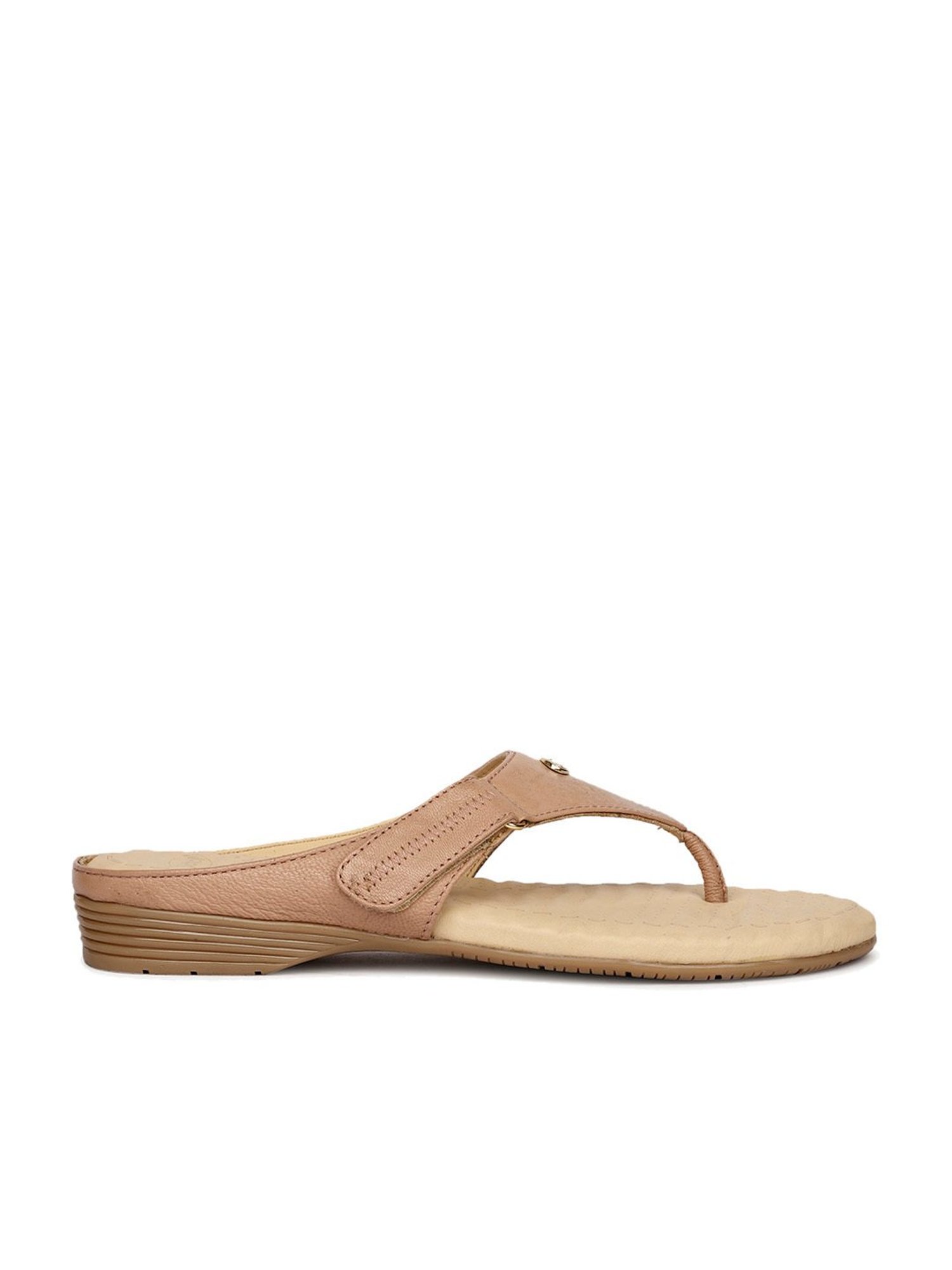 Scholl by Bata Women's Nude Thong Wedges