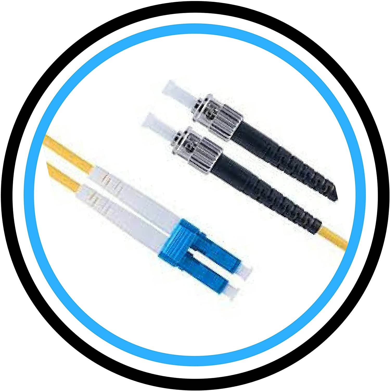 FiberShack - Duplex Fiber Optic Patch Cables - Single Mode - LC ST SC. 1M & 3M. (3M LC to ST)
