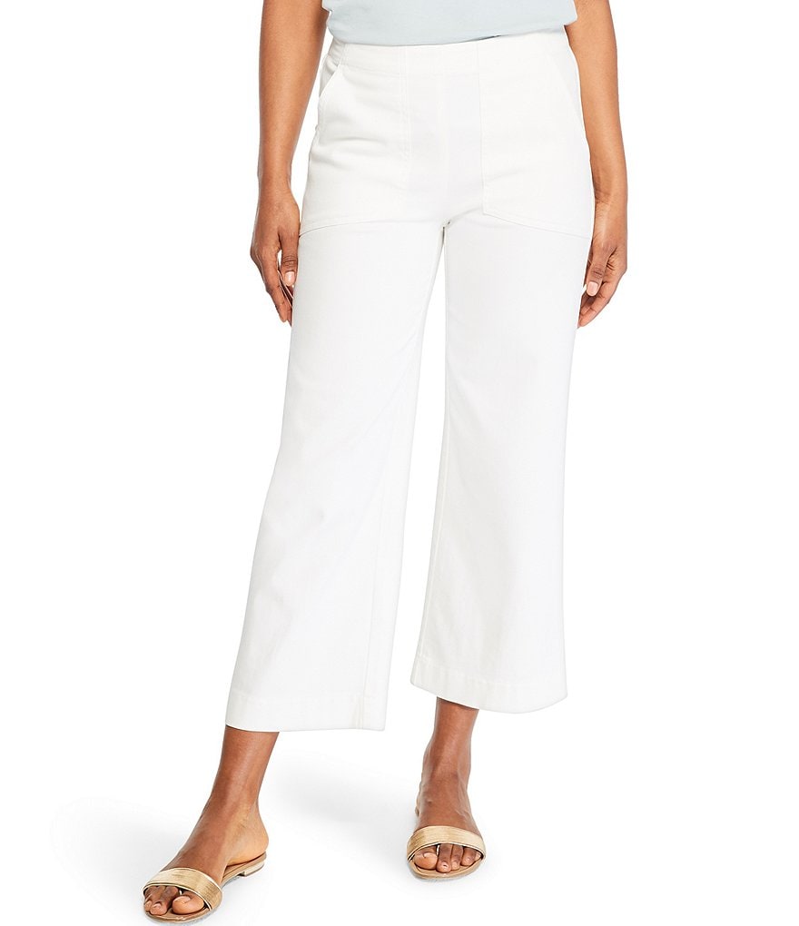 NIC + ZOE Stretch Denim Slim Fit Wide Leg Cropped Pull-On Pants