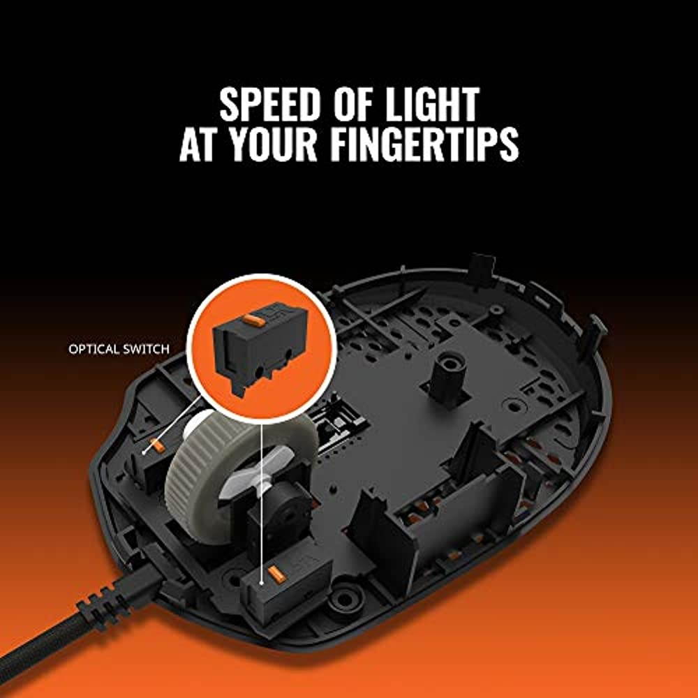 Cooler Master MM720 Black Matte Lightweight Gaming Mouse with Ultraweave Cable, 16000 DPI Optical Sensor, RGB and Unique Claw Grip Shape