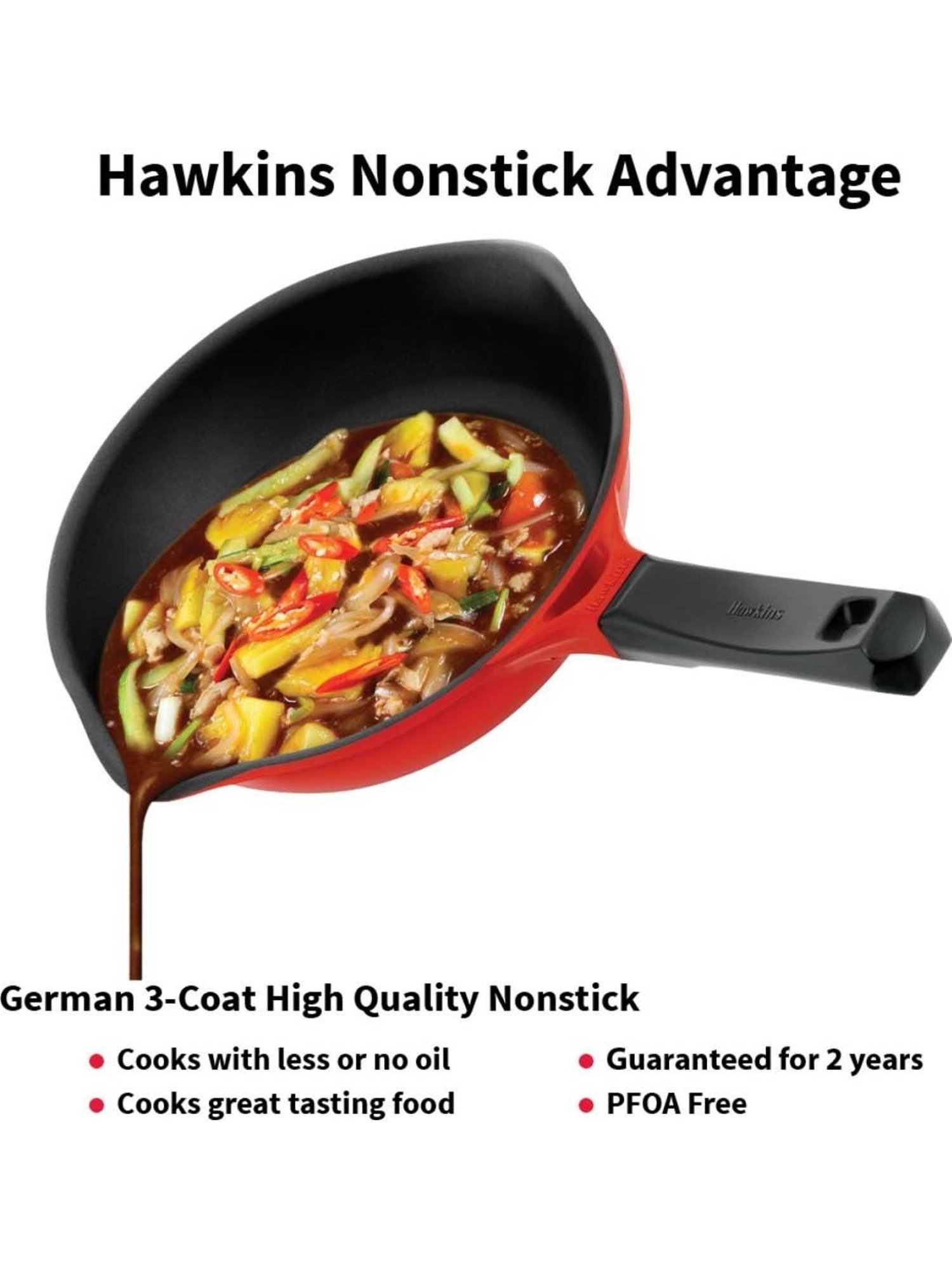 Hawkins Die-Cast Red Aluminium 24.1 cm Non-Stick Fry Pan - Set of 1