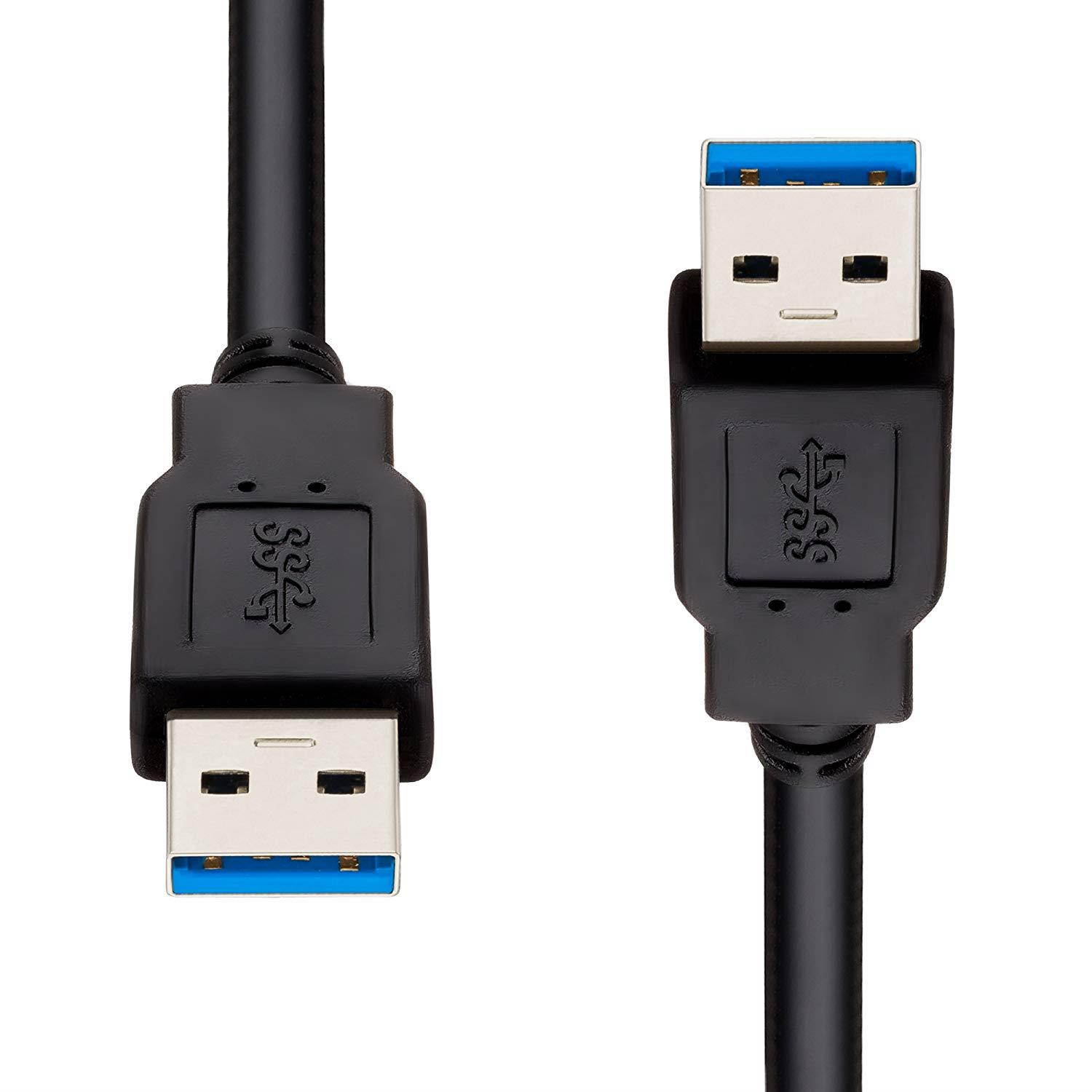 USB A to A,NC XQIN USB 3.0 Cable Male to Male USB to USB Cord for Data Transfer Hard Drive Enclosures, Printers, Modems, Cameras 10 Feet