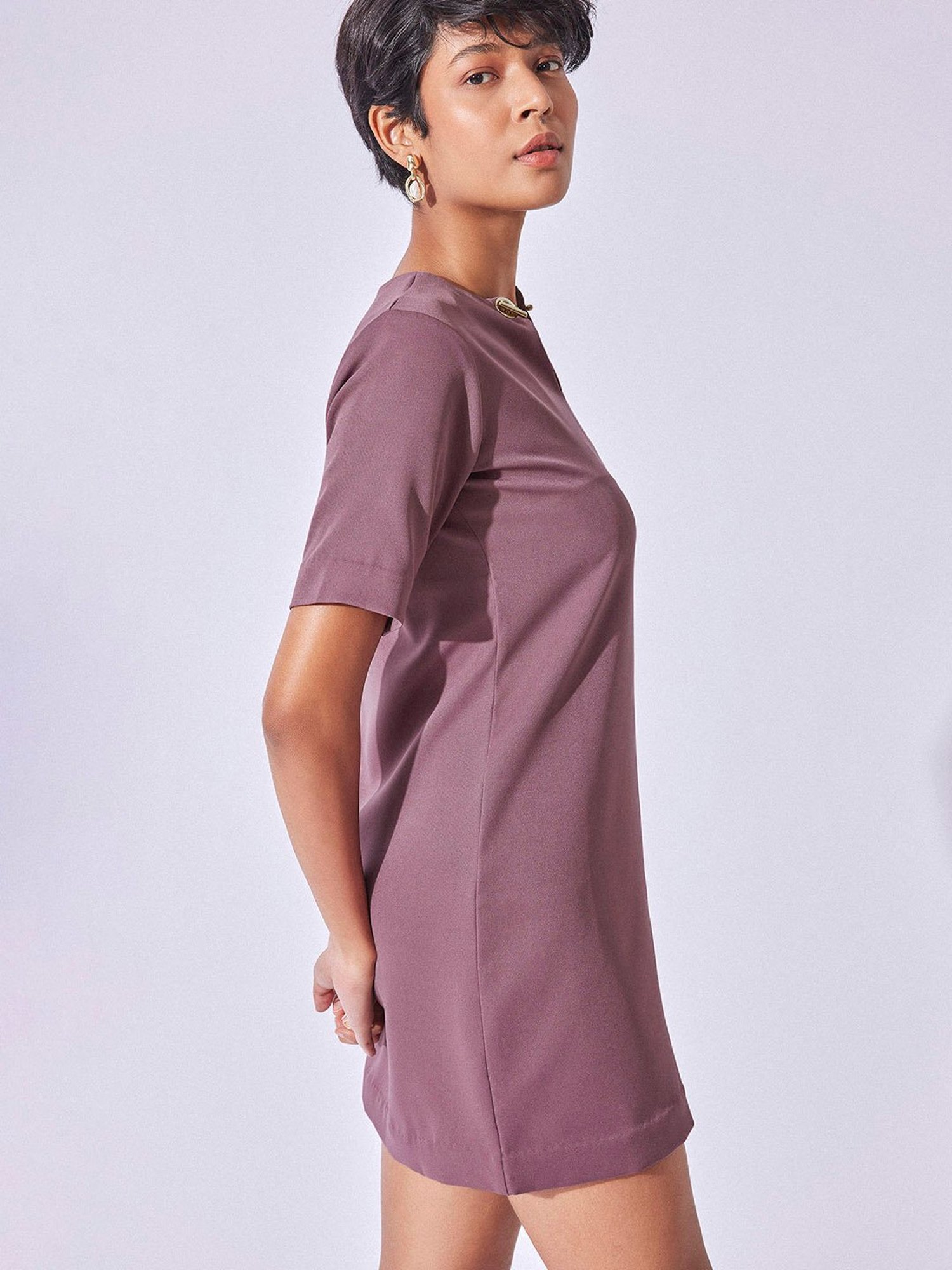 The Label Life Mauve Shift Dress