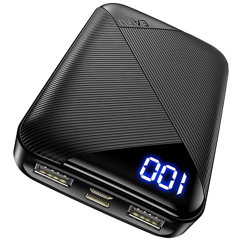 Portable Charger, Compact 10000mAh Dual 3A High Speed LED Display Power Bank, External Battery Pack with Flashlight for iPhone XR XS X Pro 8 Plus Samsung S20 S10 Note 20 Google LG iPad Tablet etc