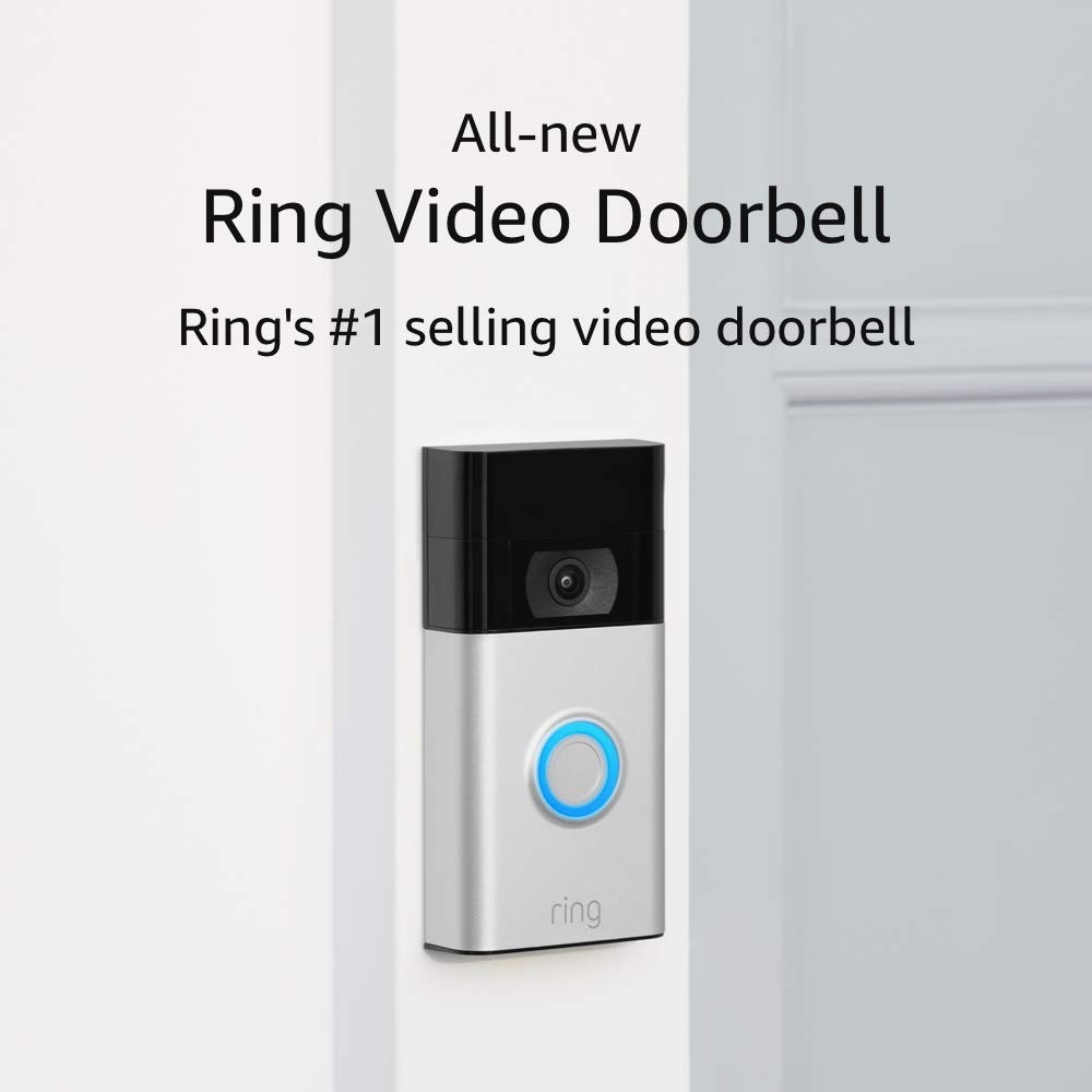 Ring Video Doorbell 2nd Gen, HD 1080P with 2-way Talk and Advanced Motion Detection, Built-in Rechargeable Battery or Connects to Existing Doorbell Wires (Venetian Bronze)