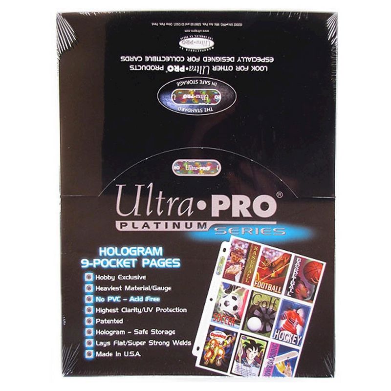 Ultra Pro 9-Pocket Trading Card Pages - Platinum Series 100 Pages