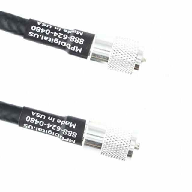 LMR-400 Coax US Made Ham or CB Radio Jumper Times Microwave PL-259 Antenna Cable (18 inches)