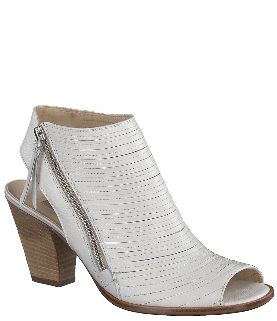 Paul Green Cayanne Leather Peep Toe Open Back Shooties