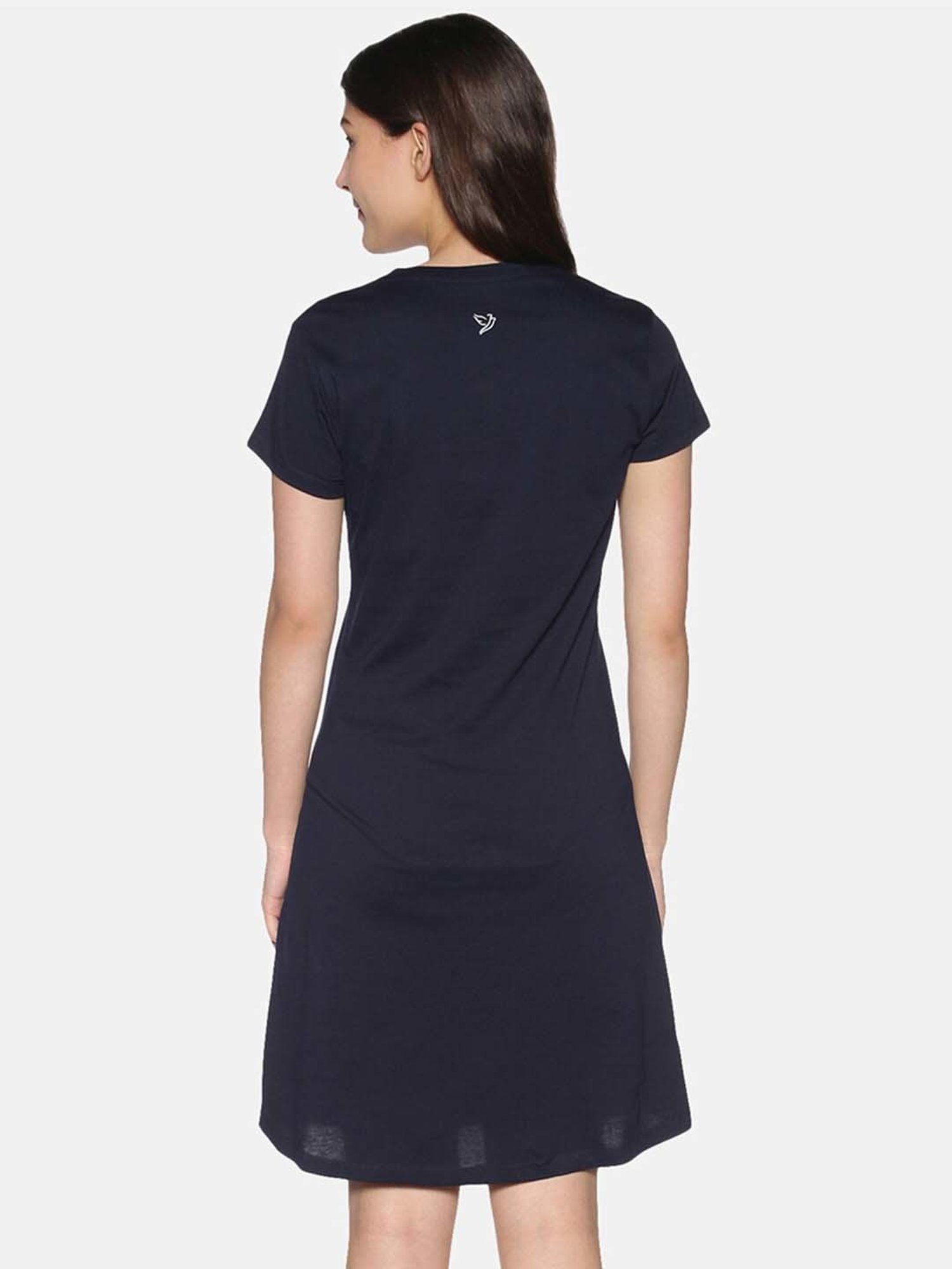 TWIN BIRDS Blue Printed Sleep Tee