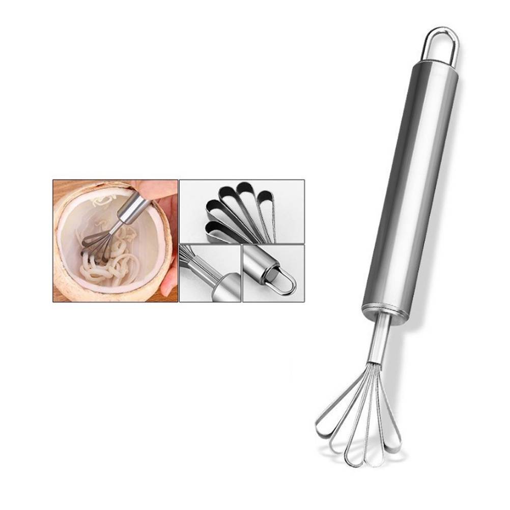 Coconut Shaver Stainless Steel Fish Scale Scraper Fish Skin Brush Peeler Fish Cleaning Tool Kitchen Gadget