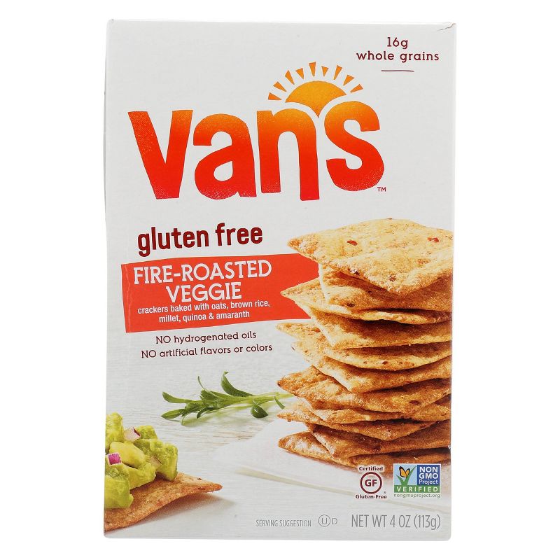 Van's Foods Fire-Roasted Veggie Crispy Whole Grain Baked Crackers - 4oz