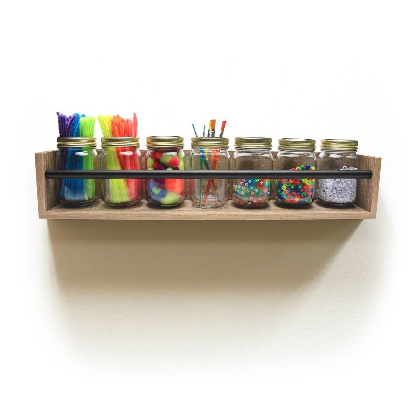 24" x 10" Utility Rack Shelf White Oak - InPlace