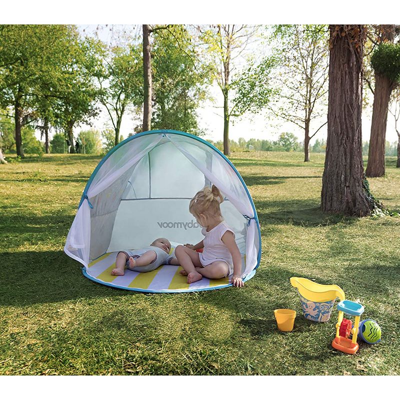 Babymoov Kid's UV Resistant Portable Pop-Up Sun Shelter Play Tent with Convenient Carry Bag for Babies to Young Kids, Blue