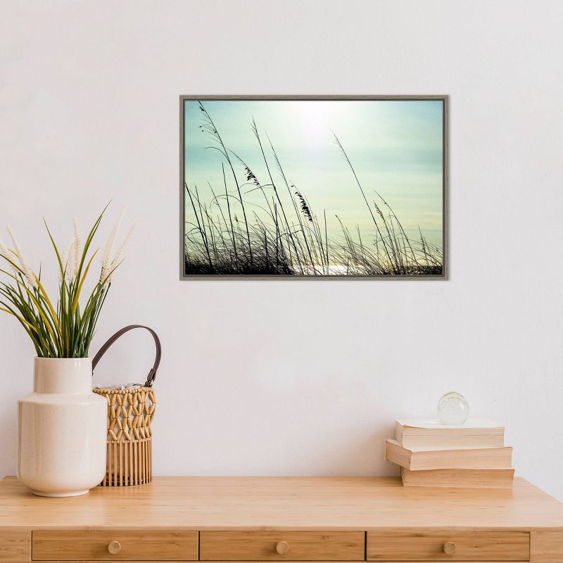 23" x 16" Coastal by Dina Marie Framed Canvas Wall Art - Amanti Art