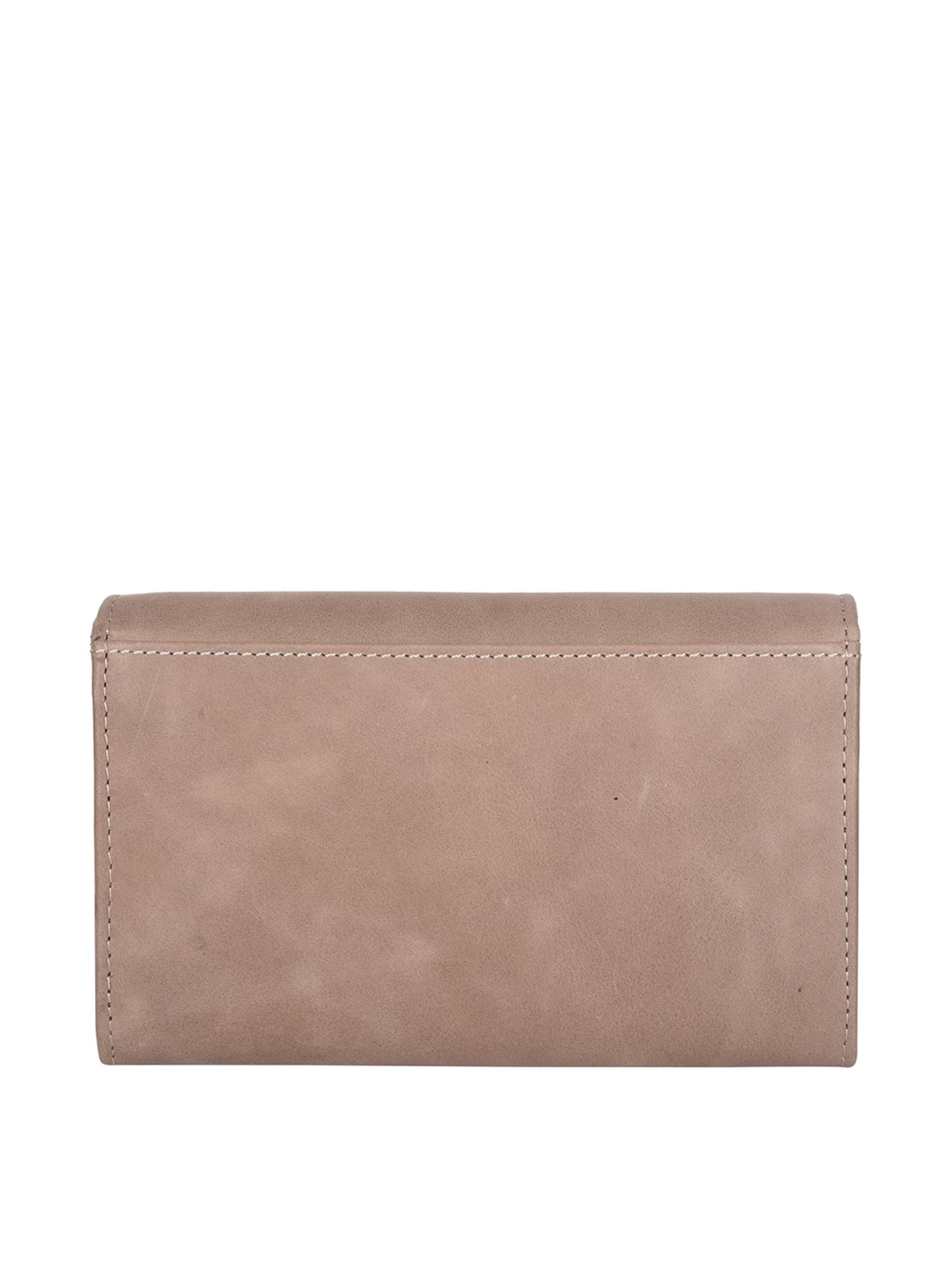 SASSORA Beige Solid Rfid Wallet for Women