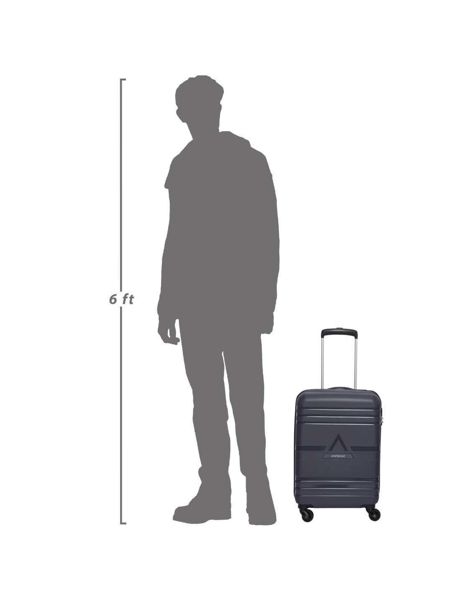 Aristocrat Navy Small Hard Cabin Trolley - 37 cm