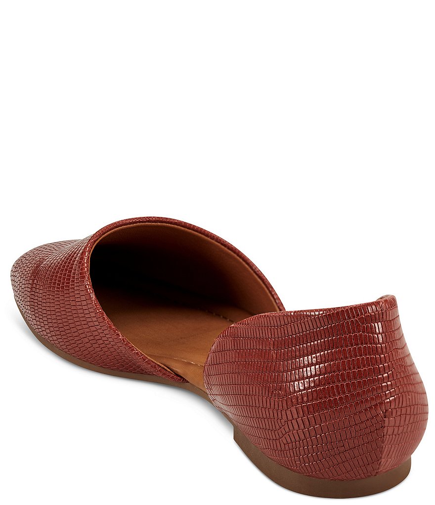 Lucky Brand Drowe Lizard Print Leather Flats