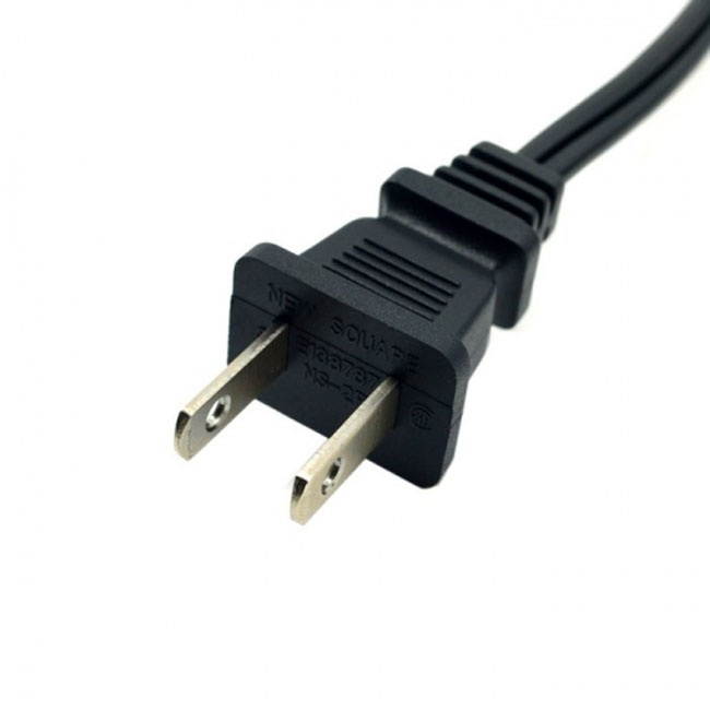 FVH USA 2pin Male to 90 Degree Right Angled IEC 320 C7 Power Supply Cord cable 1M PW-039-US-1.0M