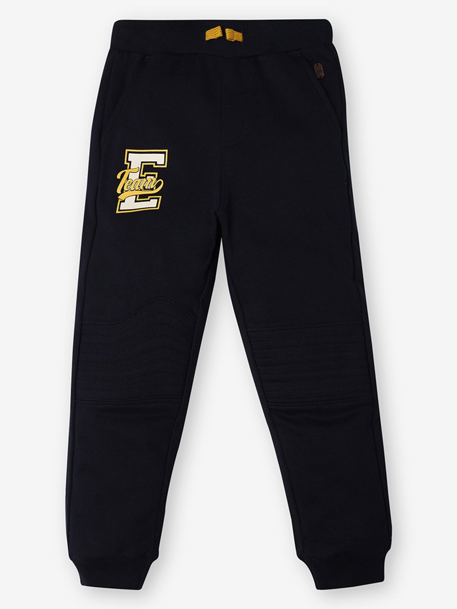 Plum Tree Boys Black Printed Joggers
