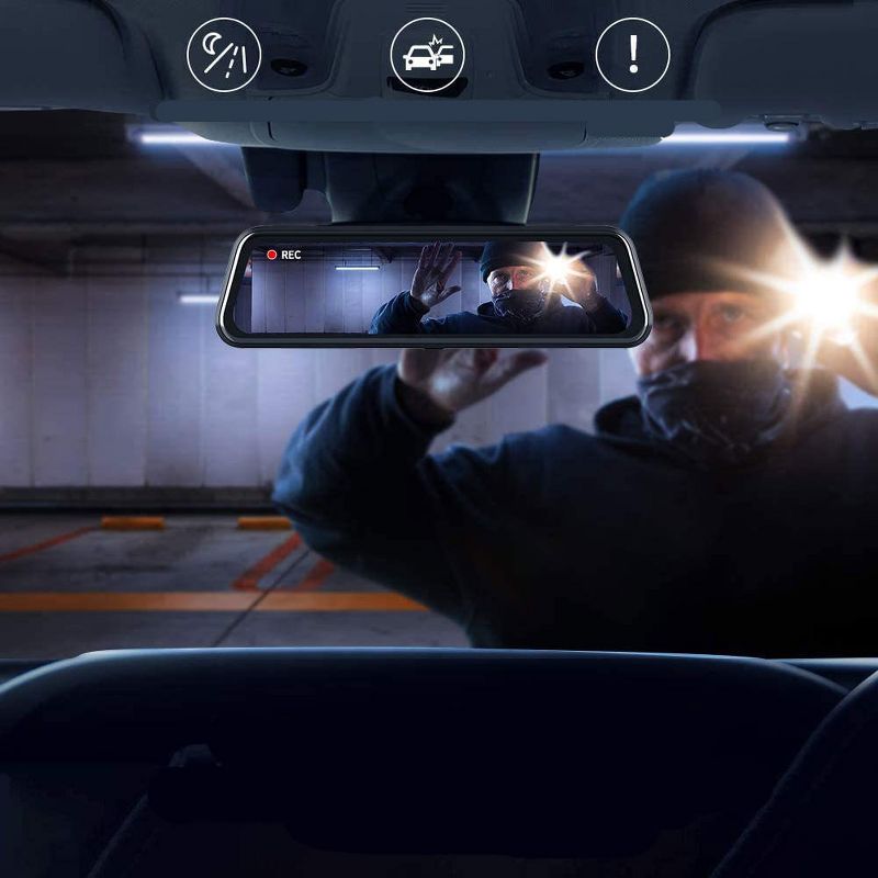 VanTop H610 10" 2.5K Mirror Dash Cam for Cars with Full Touch Screen,Rear View Mirror Camera