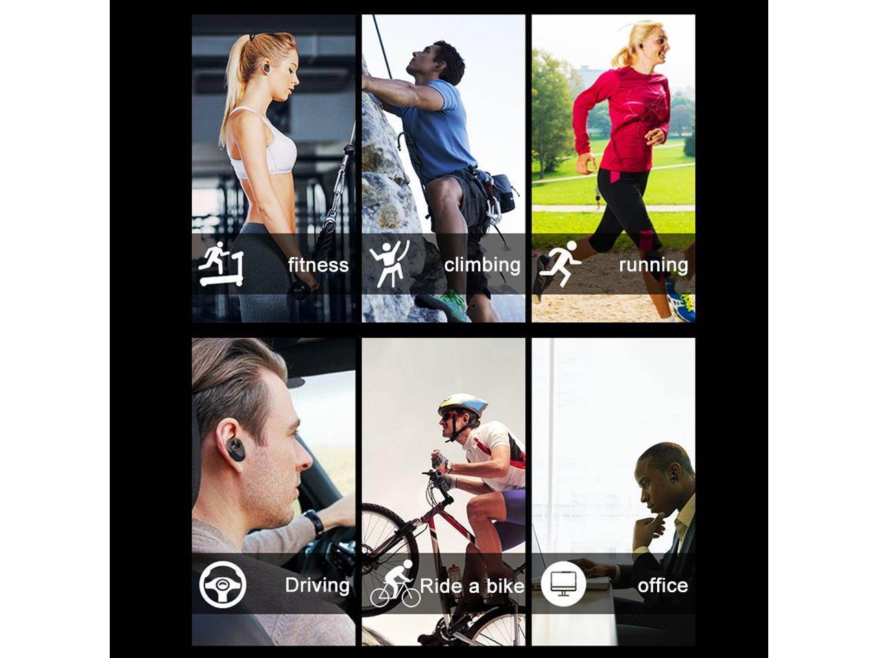 Arbily Wireless Bluetooth Earbuds, Bluetooth Earphones with Mic, Sport HD Stereo IPX6 Waterproof Air Bud Wireless Noise Canceling Workout Sports Earbuds