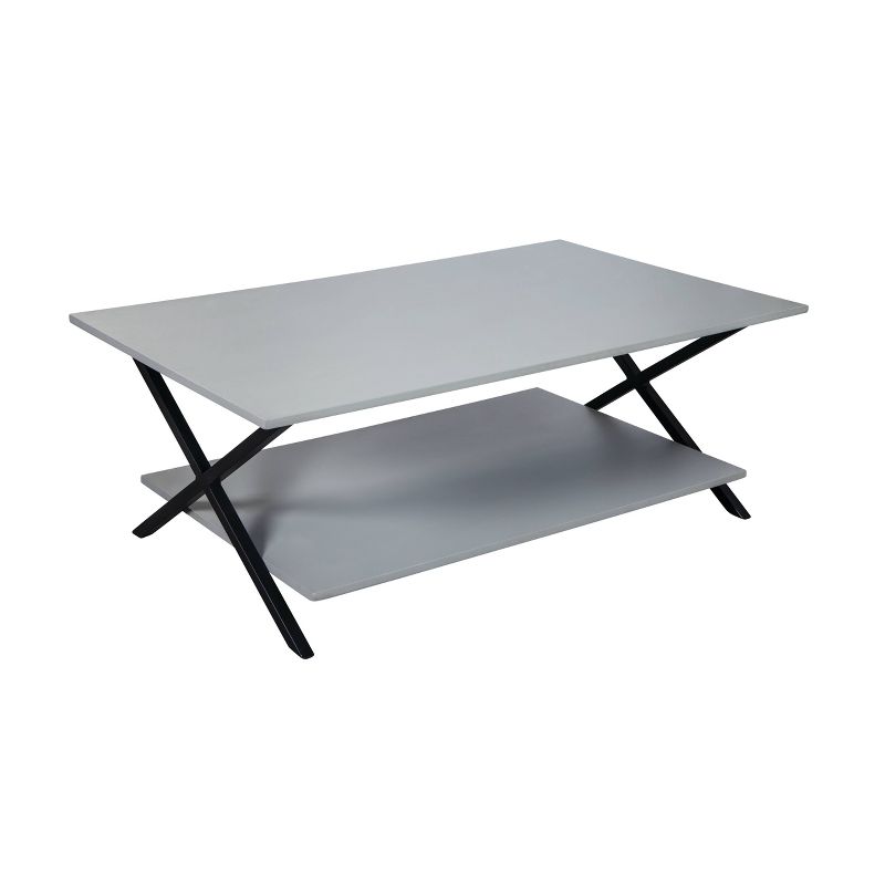 48" Slade Coffee Table with End Table and TV/Sofa Console Table Gray - Alaterre Furniture