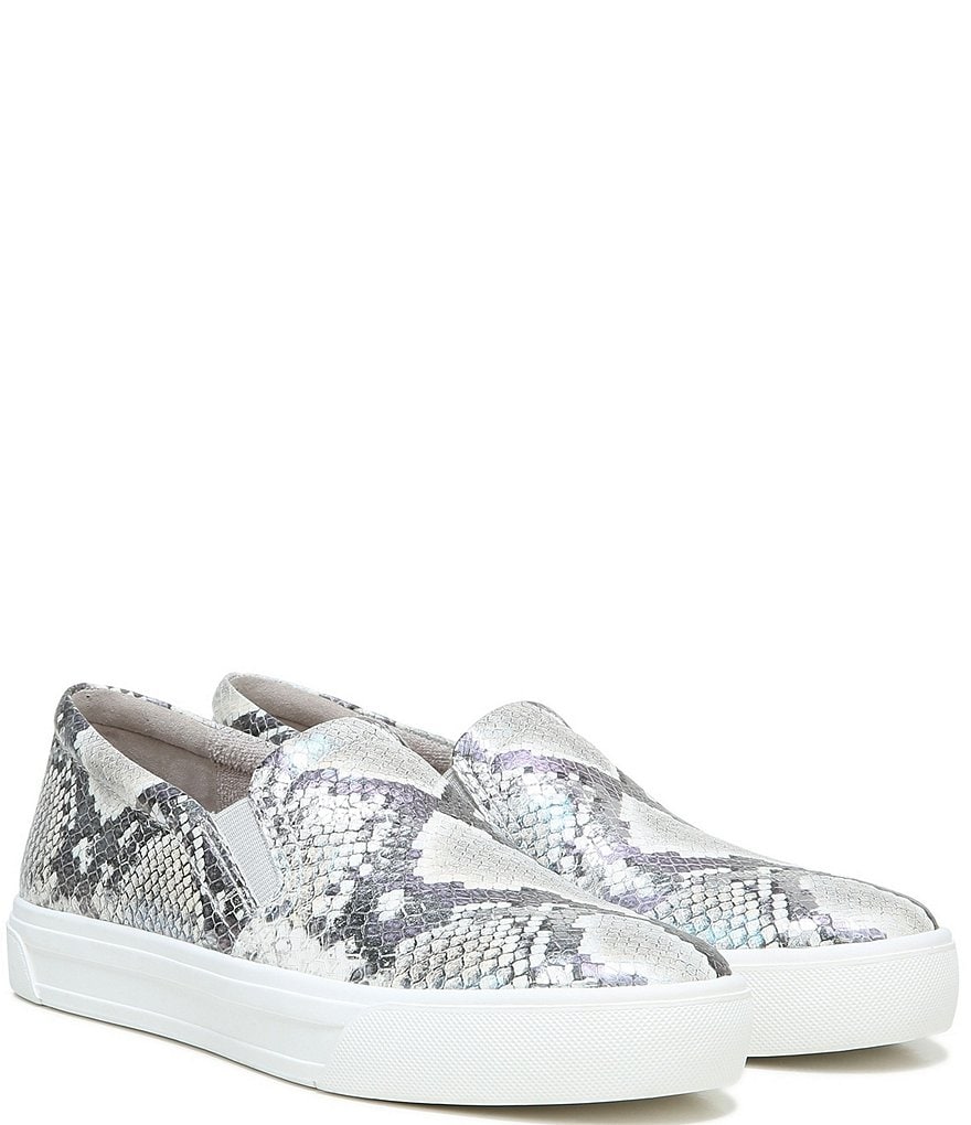 Naturalizer Aileen Snake Print Leather Slip-On Sneakers
