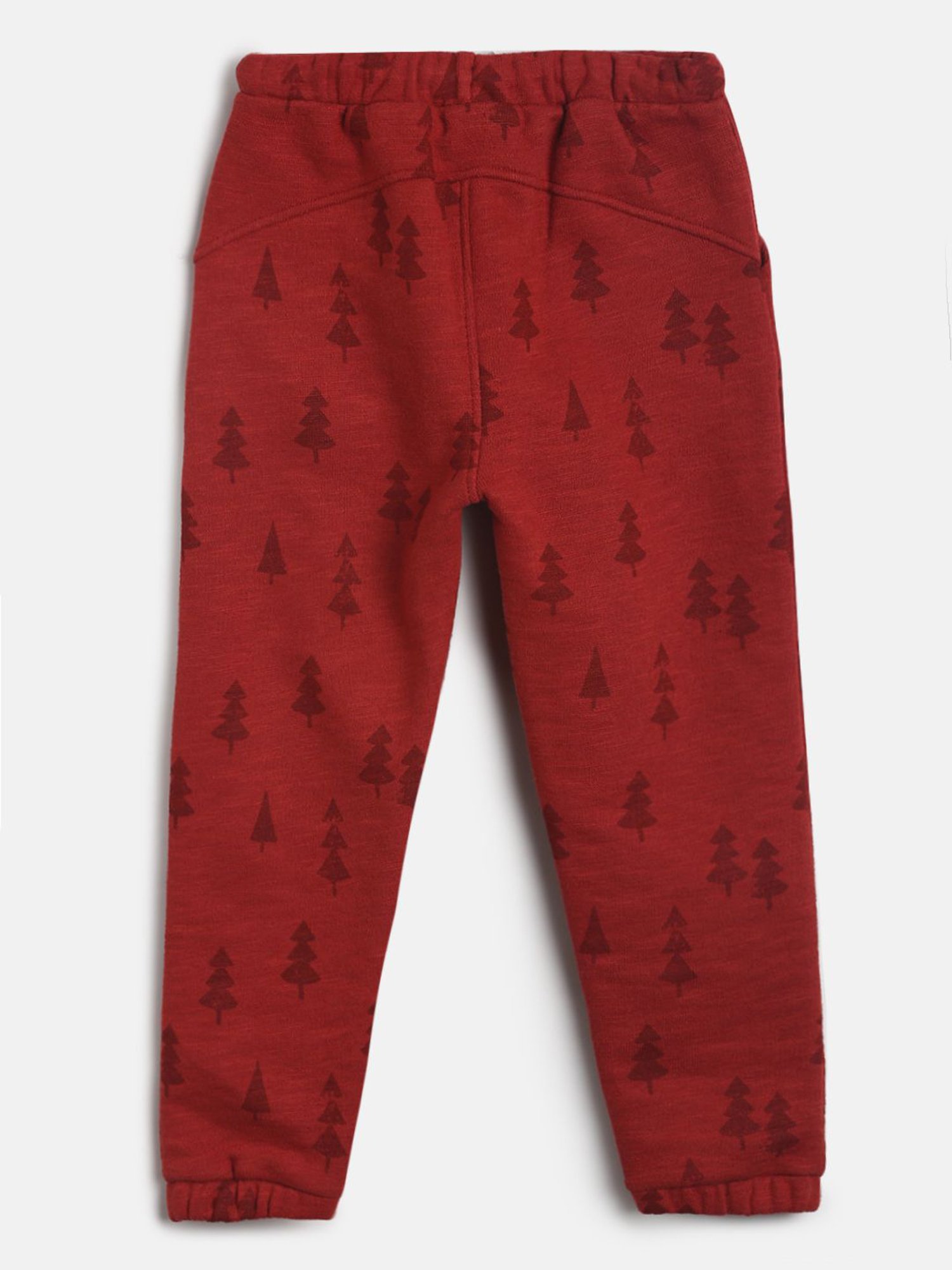 MINIKLUB Boys Maroon Printed Joggers