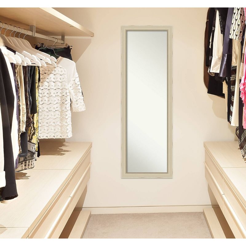 15"x51" White Full Length Over The Door Mirror White - Patton Wall Decor